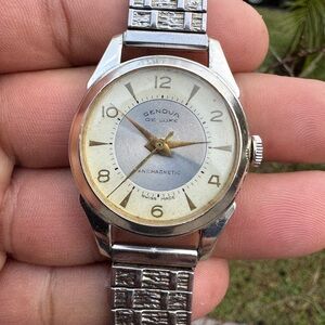 Vtg Genova 17 Jewel Antimagnetic Swiss Made Manual Wind Men’s Watch 🔥